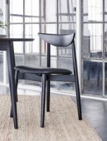 Billede af Haslev Symphony Spisebordsstol SH: 45cm - Sortbejdset Eg