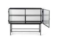 Billede af Ferm Living Haze Sideboard 110x90cm - Reeded Glass/Black