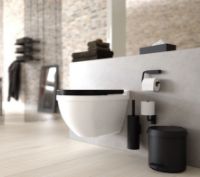 Billede af FROST QUADRA Toiletrulleholder 3 10x14,5cm - Mat Sort