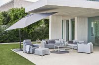Billede af Cane-line Outdoor Hyde Luxe Tilt Parasol 300x300 cm - Taupe