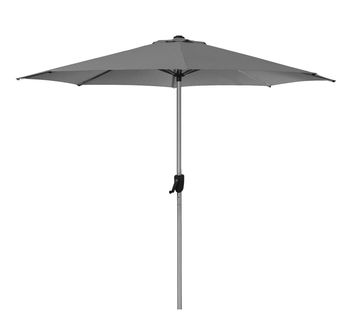 Billede af Cane-line Outdoor Sunshade Parasol m/Krank Ø: 300 cm - Anthracite/Mat Anodiseret Aluminium