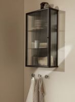 Billede af Ferm Living Haze Wall Cabinet 60x35cm - Reeded Glass/Black