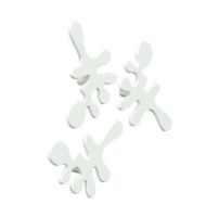 Billede af FROST Signatures Mini Camouflage Krog sæt m 3 stk 5,8x8cm - Mat Hvid