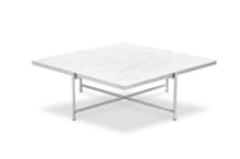 Billede af HANDVÄRK FURNITURE Coffee Table 90 Jubilæumsudgave L: 96 cm - Stainless Steel / White Marble 
