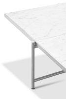 Billede af HANDVÄRK FURNITURE Coffee Table 90 Jubilæumsudgave L: 96 cm - Stainless Steel / White Marble 