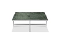 Billede af HANDVÄRK FURNITURE Coffee Table 90 Jubilæumsudgave L: 96 cm - Stainless Steel / Green Marble