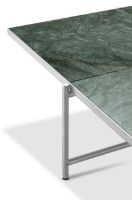 Billede af HANDVÄRK FURNITURE Coffee Table 90 Jubilæumsudgave L: 96 cm - Stainless Steel / Green Marble