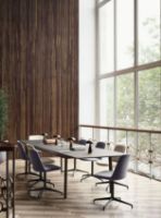 Billede af &Tradition Patch HW1 Extendable Table 180x90 cm - Oiled Walnut w. Cacao Orinoco 0749 Fenix Nano Laminate & Brass