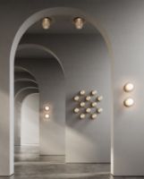 Billede af Nuura Liila 1 Medium Væg-/loftlampe Ø: 16,5cm - Nordic Gold/Opal White OUTLET