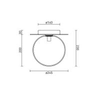 Billede af Nuura Liila 1 Large Væg-/loftlampe Ø: 24,5cm - Nordic Gold/Optic Clear OUTLET