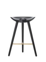 Billede af Audo Copenhagen ML42 Counter Stool SH: 69 cm - Sortbejdset Bøg/Messing
