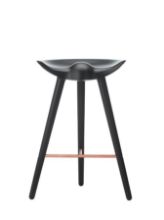 Billede af Audo Copenhagen ML42 Counter Stool SH: 69 cm - Sortbejdset Bøg/Kobber