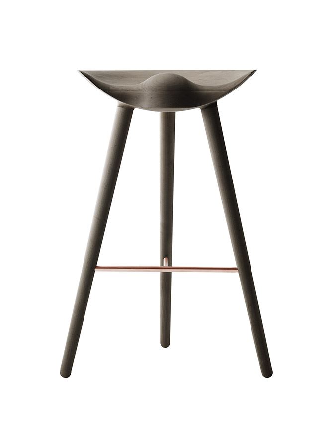 Billede af Audo Copenhagen ML42 Barstool SH: 77 cm - Brunt Olieret Eg/Kobber