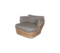 Billede af Cane-line Outdoor Basket Loungestol inkl. Hynder SH: 40 cm - Natural/Taupe