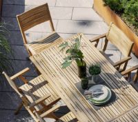 Billede af Cane-line Outdoor Flip Klapbord Stor 140x80 cm - Teak