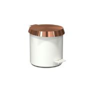 Billede af FROST Pedalspand 250 Small 6L - Mat Hvid/Børstet Kobber