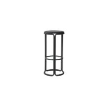 Billede af Please Wait to be Seated Hardie Bar Stool H: 75 cm - Black Leather / Black
