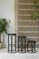 Billede af Please Wait to be Seated Hardie Bar Stool H: 75 cm - Black Leather / Black
