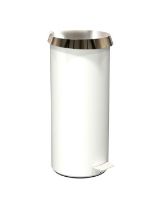 Billede af FROST Pedalspand 550 Large 15L - Mat Hvid/Poleret Guld