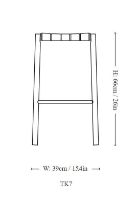 Billede af &Tradition TK7 Betty Chair Barstol H: 66 cm - Black w. Black Linen