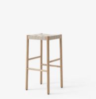 Billede af &Tradition TK8 Betty Bar Chair H: 76cm - Oak w. Natural Linen