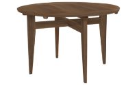 Billede af GUBI B Table Round Square 85x85 cm - American Walnut Matt Lacquered