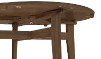 Billede af GUBI B Table Round Square 85x85 cm - American Walnut Matt Lacquered