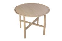 Billede af Haslev Opus Rundt Sofabord Ø: 67 cm - Hvidolieret Eg