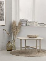 Billede af Haslev Opus Rundt Sofabord Ø: 67 cm - Hvidolieret Eg