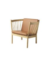 Billede af FDB Møbler J146 Lænestol SH: 43 cm - Eg / Cognac læder  