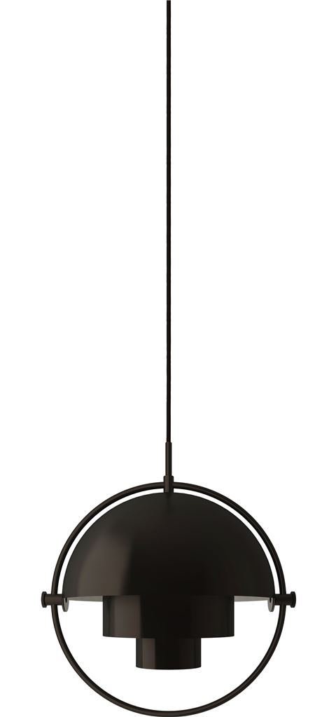 Billede af GUBI Multi-Lite Pendel Small Ø: 25,5 cm - Black Brass / Black Brass