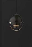 Billede af GUBI Multi-Lite Pendel Large Ø: 36 cm - Black Brass / Black Brass