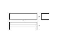 Billede af FROST NOVA Skohylde 2 L: 100cm - Poleret/Mat Hvid