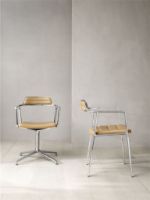 Billede af Vipp 452 Swivel Stol Gliders u. Hjul  - Aluminium/Camel Leather