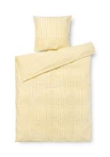 Billede af Juna Bæk&Bølge Sengetøj inkl. Pudebetræk 140x200 cm - Gul/Hvid

