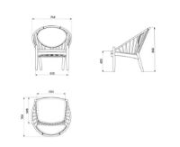Billede af FDB Møbler J166 Poul M. Volther Jørna Lænestol SH: 40 cm - Natur Eg / Cognac Læder 
