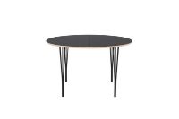 Billede af Haslev Symphony 82 Spisebord Ø: 105 cm - Grafit Laminat / Sort