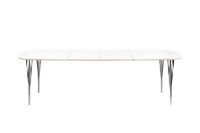 Billede af Haslev Symphony 88 Spisebord 90 x 150 cm - Hvid Laminat / Chrome