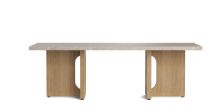 Billede af Audo Copenhagen Androgyne Lounge Table 120x45 cm - Natural Oak / Kunis Breccia Sand  