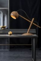 Billede af Brdr. Krüger Lune Bordlampe H: 40cm - Røget Olieret Eg