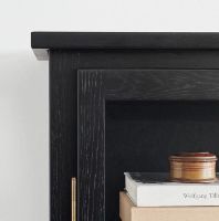 Billede af Lindebjerg Design Dark Oak N1 Vitrineskab Venstrehængt Dør 70x210 cm - Mørkbejdset Eg