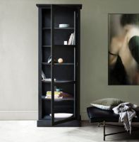 Billede af Lindebjerg Design Dark Oak N1 Vitrineskab Venstrehængt Dør 70x210 cm - Mørkbejdset Eg