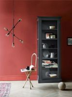 Billede af Lindebjerg Design Color N1 Vitrineskab Venstrehængt Dør 70x210 cm - Anthracite