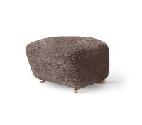 Billede af Audo Copenhagen Den Trætte Mand Fodskammel H: 36cm - Lammeskind Sahara/Smoked Oak