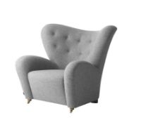 Billede af Audo Copenhagen Den Trætte Mand Lænestol SH: 38 cm - Hallingdal 65/Smoked Oak