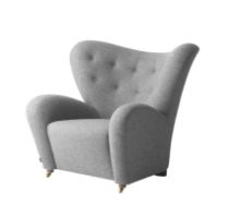 Billede af Audo Copenhagen Den Trætte Mand Lænestol SH: 38 cm - Hallingdal 65/Smoked Oak