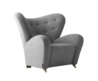 Billede af Audo Copenhagen Den Trætte Mand Lænestol SH: 38 cm - Hallingdal 65/Smoked Oak