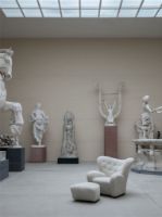 Billede af Audo Copenhagen Den Trætte Mand Lænestol SH: 38 cm - Lammeskind Moonlight/Smoked Oak