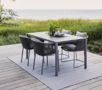 Billede af Cane-line Outdoor Pure Havebord 150x90 cm - Lava Grey/Basalt Grey Ceramic