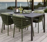 Billede af Cane-line Outdoor Pure Havebord 150x90 cm - Light Grey/Concrete Grey Ceramic